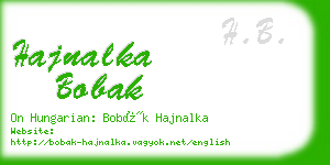 hajnalka bobak business card